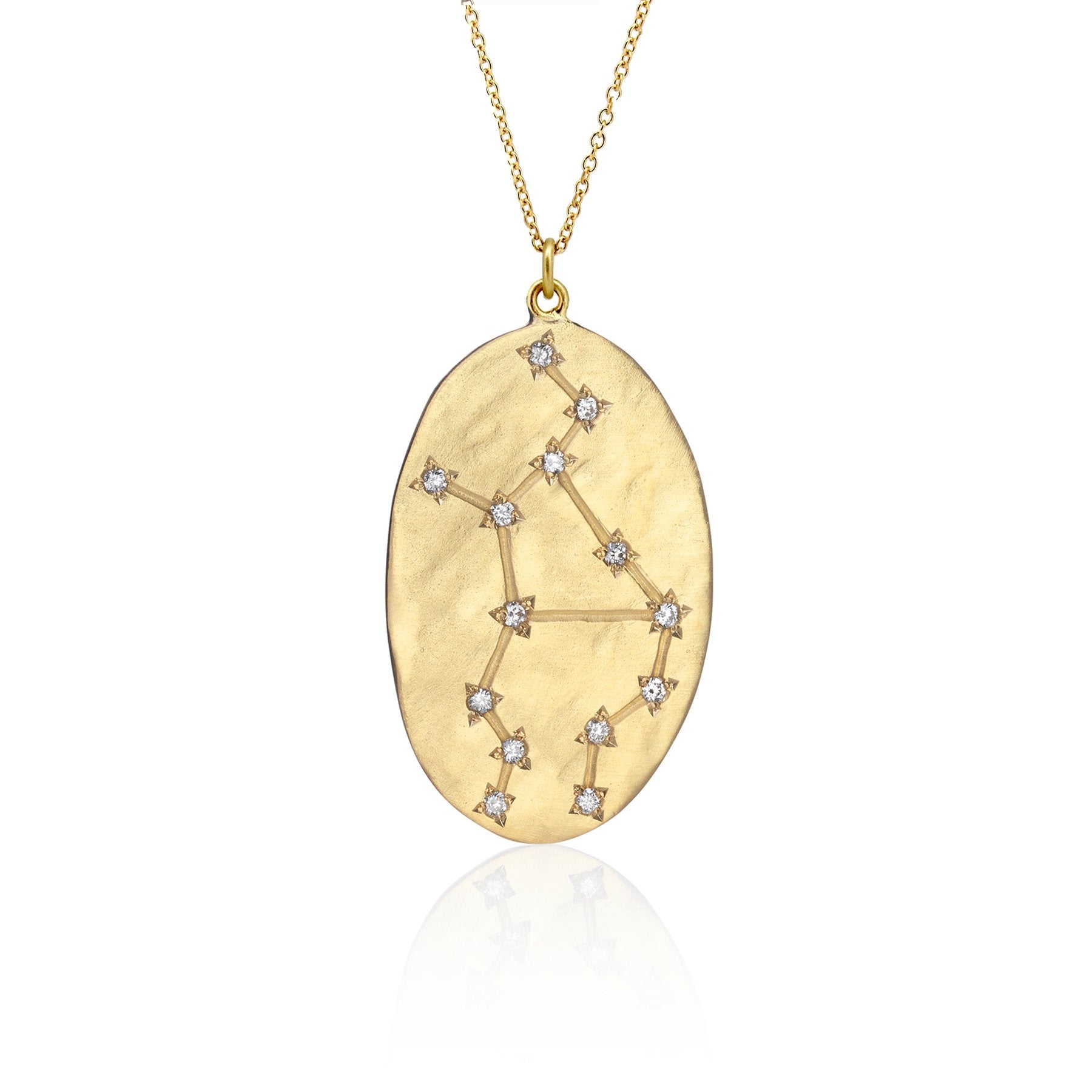 Necklaces Brooke Gregson Virgo Astrology Necklace in Yellow Gold Brooke Gregson