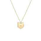 Necklaces Zoe Chicco Star Set Diamond Shield Locket in Yellow Gold Zoe Chicco