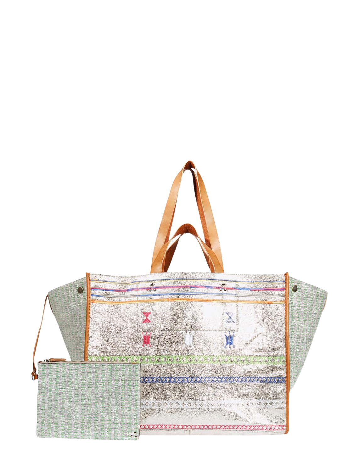  Jerome Dreyfuss Leon Handbag in Silver Embroidery Jerome Dreyfuss