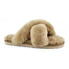 Shoes Mou Criss Cross Fur Slide in Camel Mou