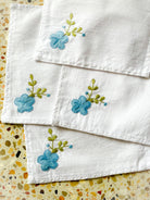 Market Hibiscus Linens Embroidered Cocktail Napkin Hibiscus Linens