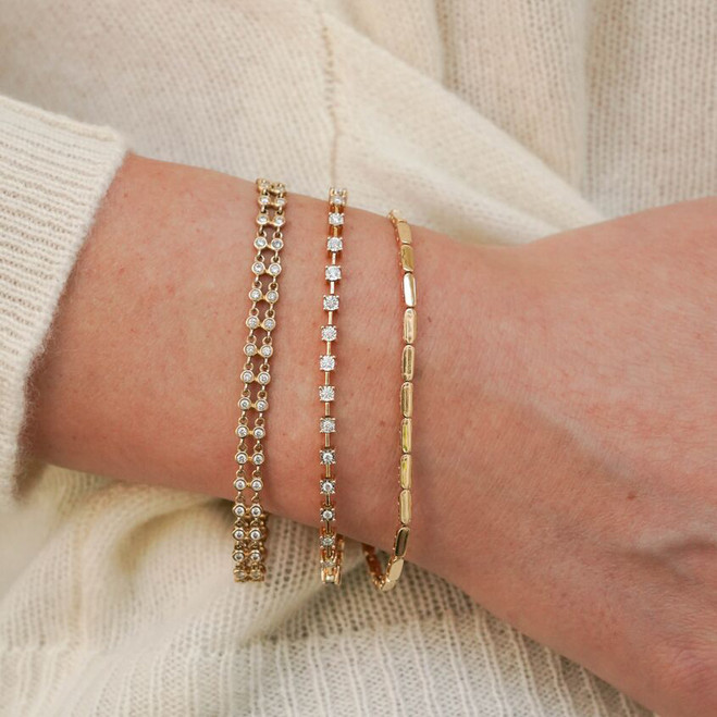 Bracelets Dana Rebecca Melody Bar Bracelet in Yellow Gold Dana Rebecca