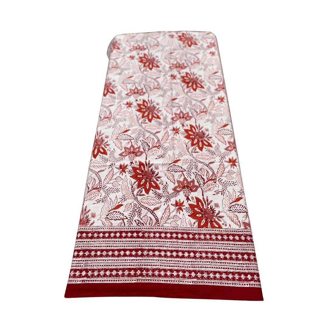 Tablecloths Hibiscus Linen Block Print Tablecloth Hibiscus Linens