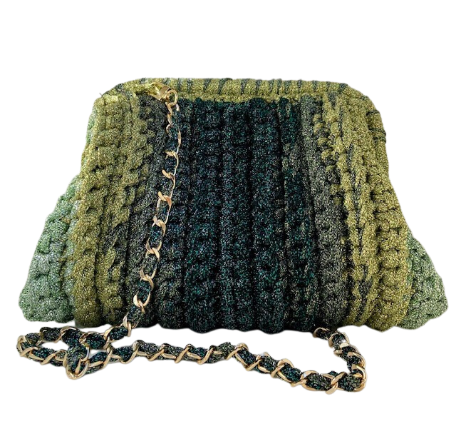 Handbags Lorenza Gandaglia Large Tum Bag in Green Lorenza Gandaglia