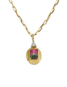 Necklaces Kimberly Doyle Watermelon Tourmaline Pendent Necklace in Yellow Gold Kimberly Doyle